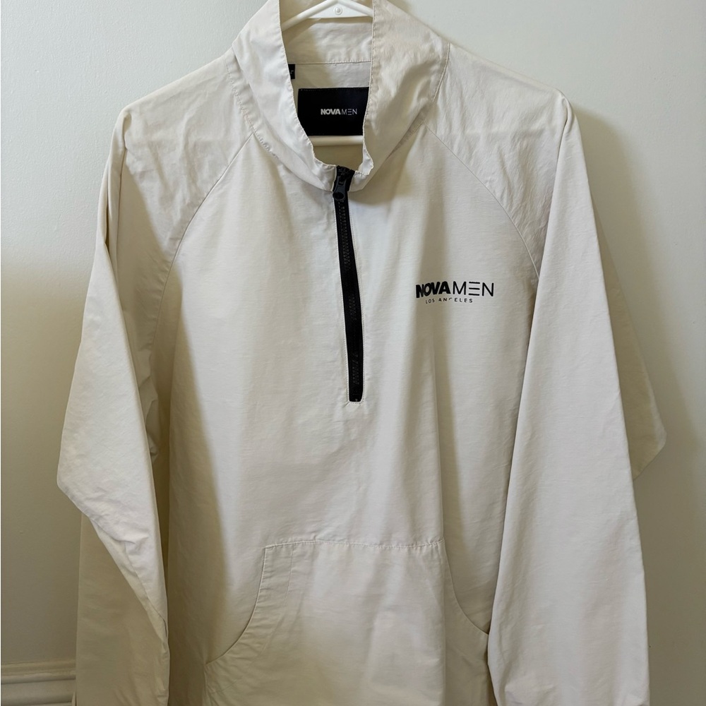 Men’s Fashion NovaMEN Anorak – Off White (Size Medium)